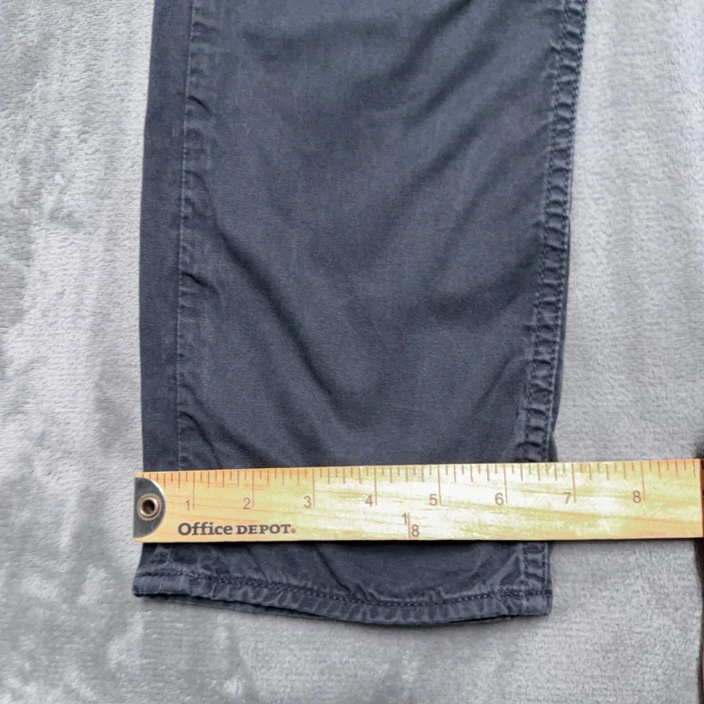 Stone Island SL Trousers Men 32x34 Black‎ Cotton Chino Straight Leg Casual Pants